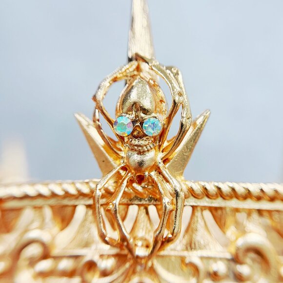 Gold Skull Crown, King Skull Headpiece, Cosplay Costume, Crown of the Damned - Picture 6 of 8